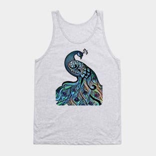 Colorful Graphic Peacock Tank Top